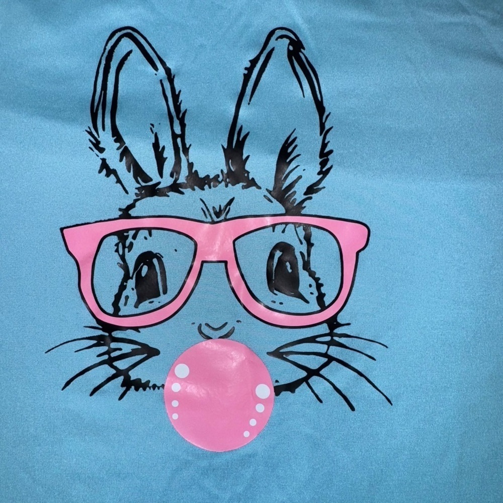 SHEIN Curve Blue Bunny Bubblegum Top - Picture 4 of 9